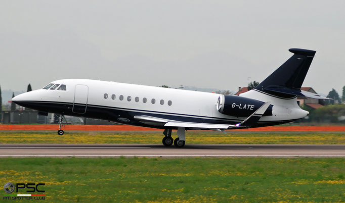 G-LATE Falcon 2000EX-EASy 088 Executive Jet Charter Ltd. @ Aeroporto di Verona 04.2019  © Piti Spotter Club Verona