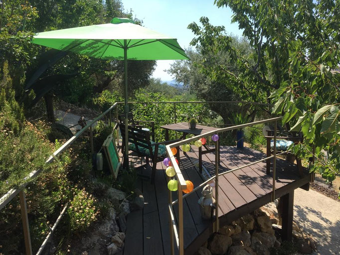 accès à la terrasse privative