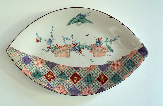 2004.9作　骨董品屋で見つけたシノワズリ皿を模写