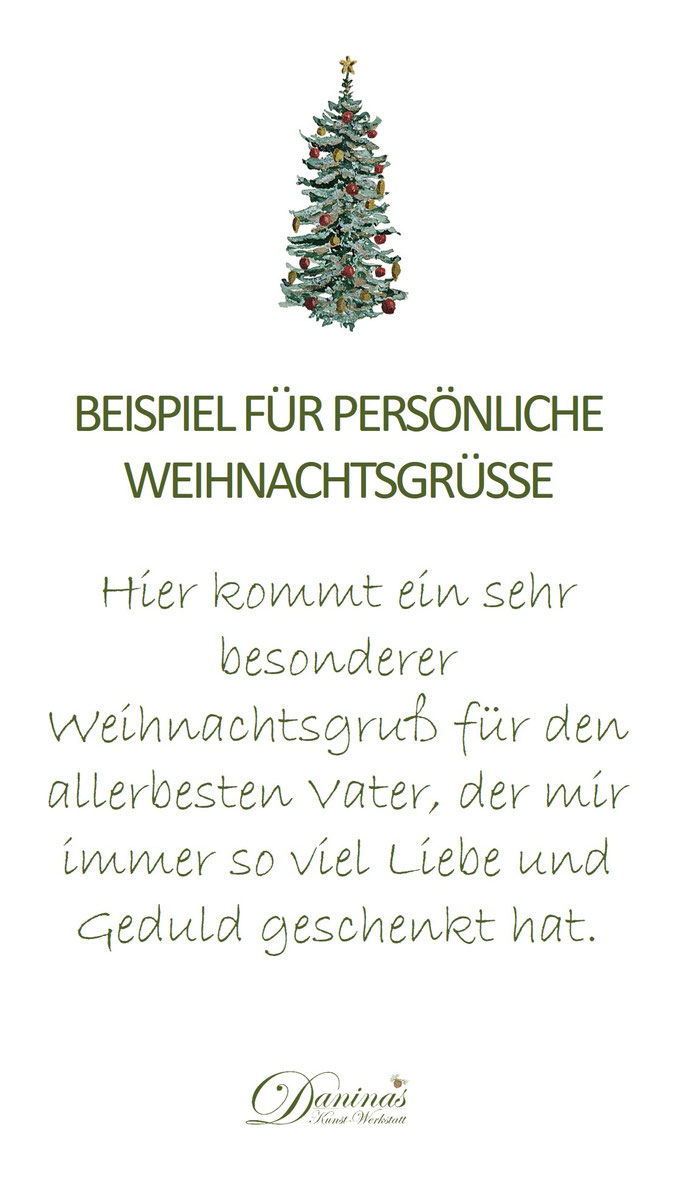 Beispiel für persönliche Weihnachtsgrüße an Vater