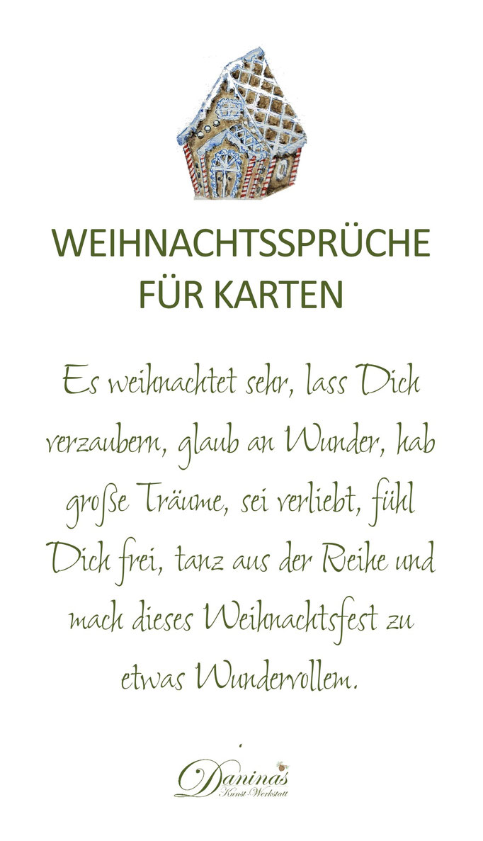Weihnachtssprüche für Karten