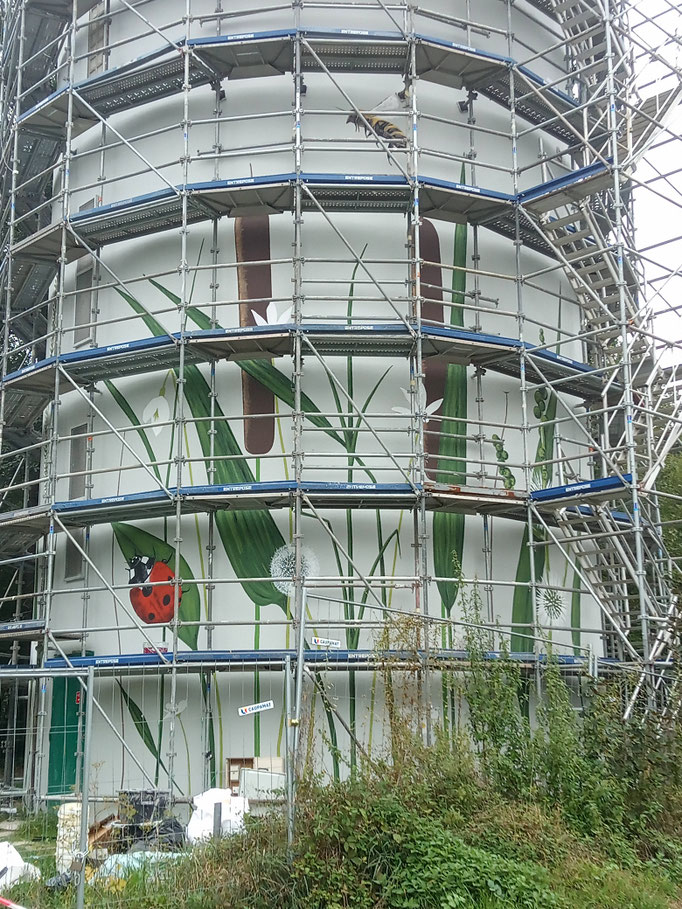 fresque château d'eau blainville sur l'eau