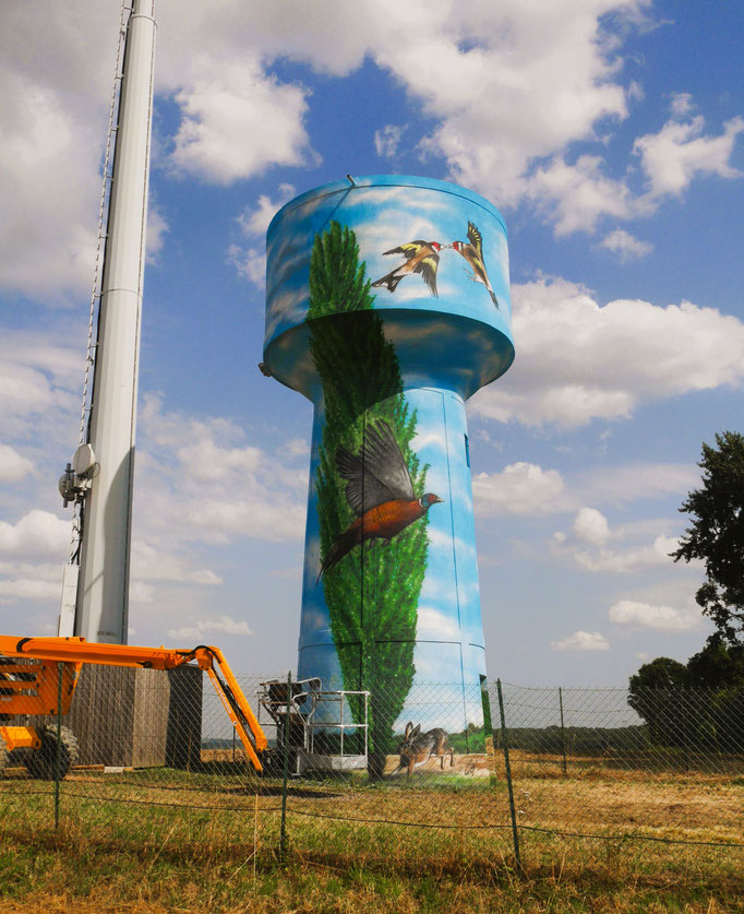 fresque château d'eau