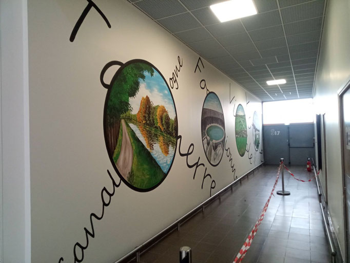 Fresque murale pour Leclerc de Tonnerre , thibaud coron