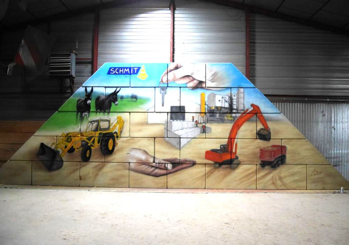 Fresque pour l'entreprise SCHMIT, Coron Thibaud