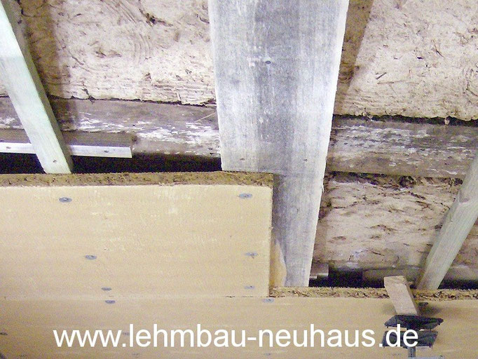 Lehm-Trockenbau - Decke mit Lehmbauplatten