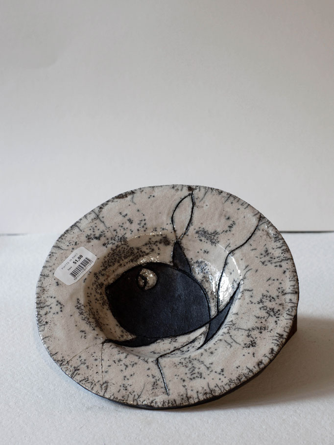 Piatto_23x23x4 cm_Tecnica Raku