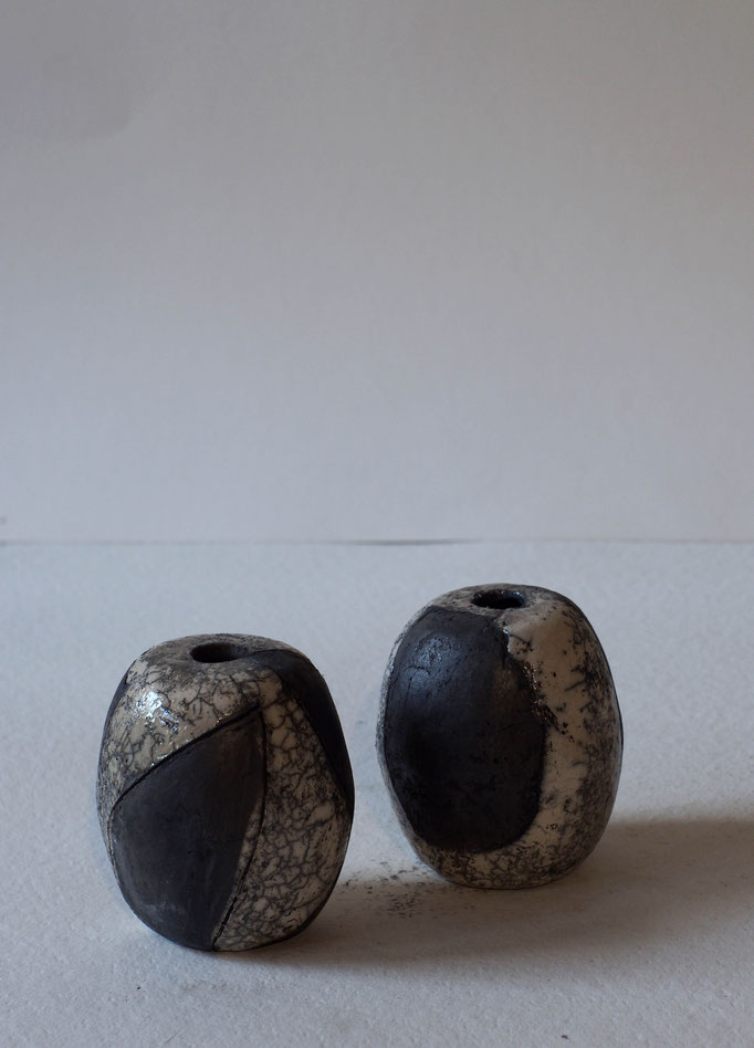 Porta Candele_9x9x10 cm_Tecnica Raku