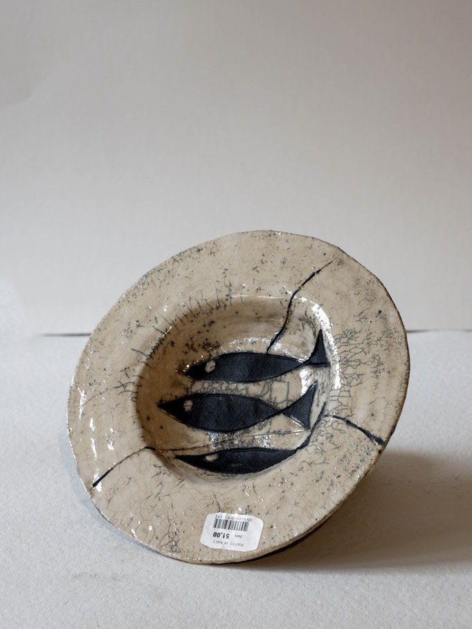Piatto_23x23x4 cm_Tecnica Raku