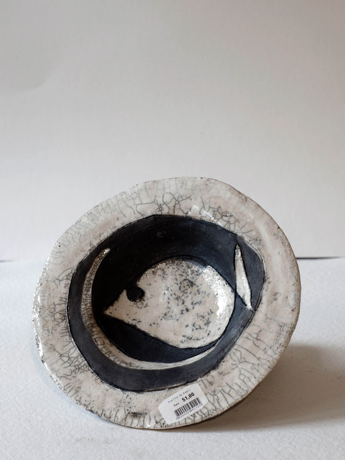 Piatto_23x23x4 cm_Tecnica Raku