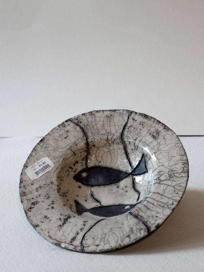 Piatto_23x23x4 cm_Tecnica Raku