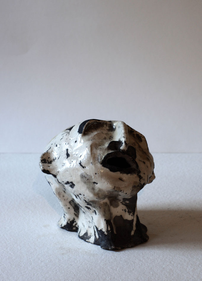 Pierrot_21x20x19 cm_Tecnica Raku