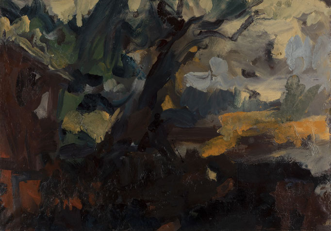 IL BOSCO Mixed technique on canvas cm 70x100 firmato sul verso
