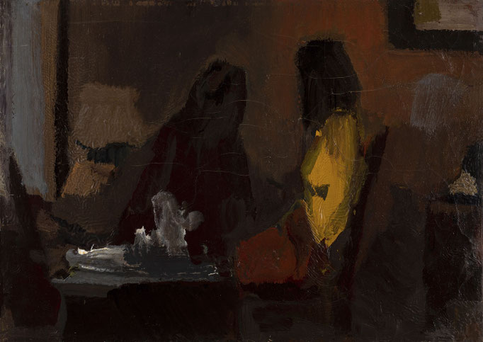IL RACCONTO. tecnica mista su tela cm 50x70 