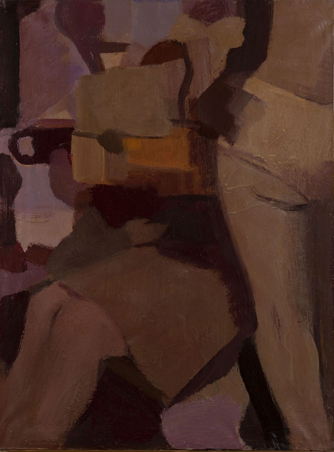 FIGURE FEMMINILI. tecnica mista su tela cm 80x60 firmato sul verso