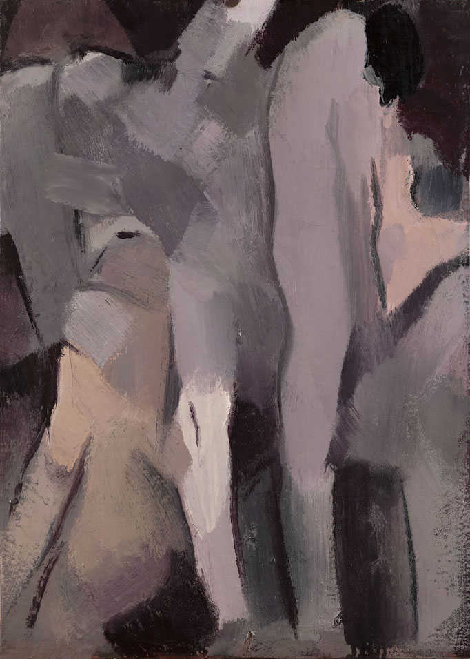 CORPI. tecnica mista su tela cm 70x50  