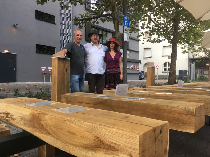 Osthafen Frankfurt, Jubiläum Medico International mit Sven Eismann, Günter Bozem