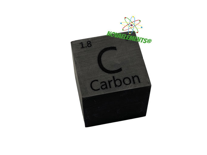 carbonio cubo, carbonio cubi, carbonio metallo, carbonio metallico, carbonio cubo 25mm, nova elements carbonio, carbonio elemento