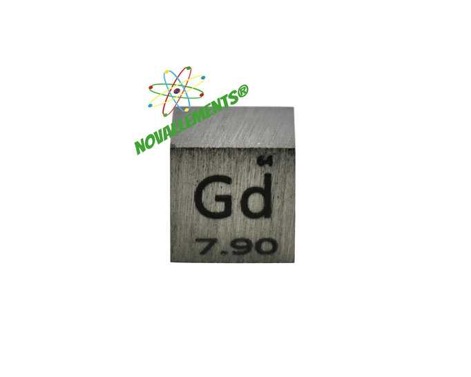 gadolinio cubo, gadolinio cubi, gadolinio metallo, gadolinio metallico, gadolinio cubo densità, nova elements gadolinio