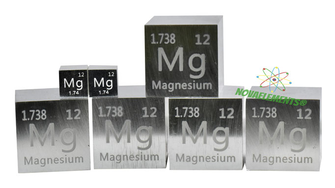 magnesio cubo, magnesio cubi, magnesio metallo, magnesio metallico, magnesio cubo 25mm, nova elements magnesio, magnesio elemento