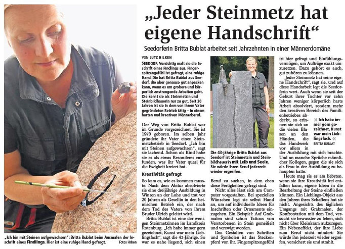 Seedorferin Britta Bublat arbeitet seit Jahrzehnten in einer Männerdomäne