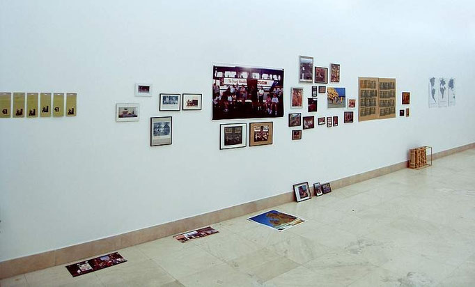 "Šejma Fere, I saw unseen, installation view, tourism and mass media appropriation"