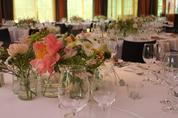 Tischdekoration Hochzeit  |  Hotel Seerose Meisterschwanden