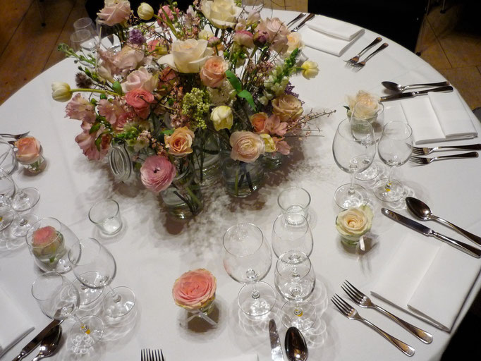 Tischdekoration Hochzeit  |  Schloss Liebegg Gränichen