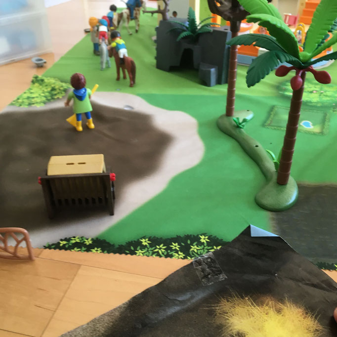 Spielsituation auf der Spielmatte