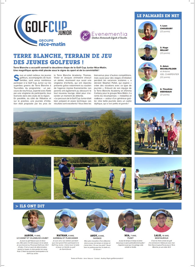 Golf Cup Junior Terre Blanche 