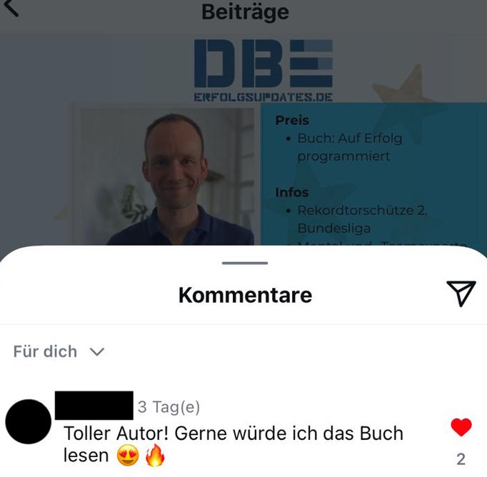 Posts zum Buch Auf Erfolg programmiert - Mentale Updates im Sport von Coach David Breuer aus Düsseldorf