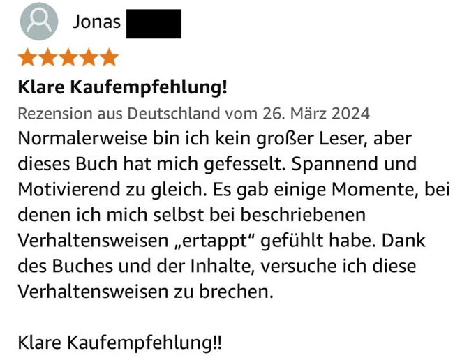 Kundenstimmen Buch Auf Erfolg programmiert von Experte & Fachbuch-Autor David Breuer