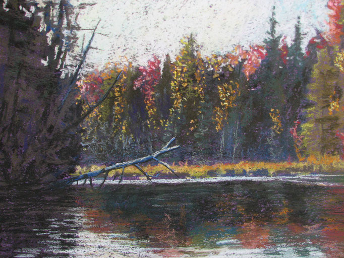 Autumn On the Indian - Pastel Painting, 14"x18, 2011: $450.