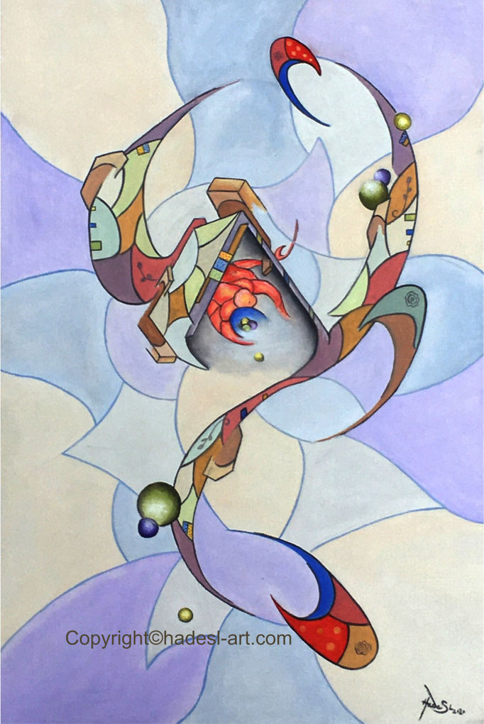 "Gewusel"...Öl auf Leinwand 2020 (60x40 cm) 