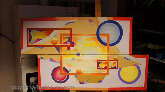 "Gleichnis"...Öl auf 2 Leinwände 2016  (60 cm x 104 cm)