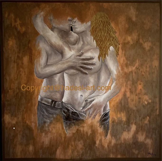 "Amore"...Ölfarbe auf Leinwand 2024 (100x100cm) verkauft