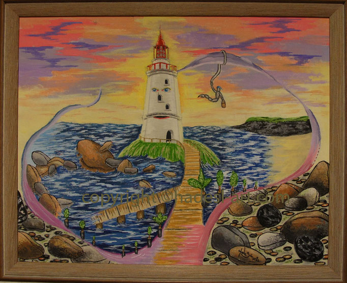 "Hiddensee"...Acryl auf Holz 2012  (40 cm x 50 cm)