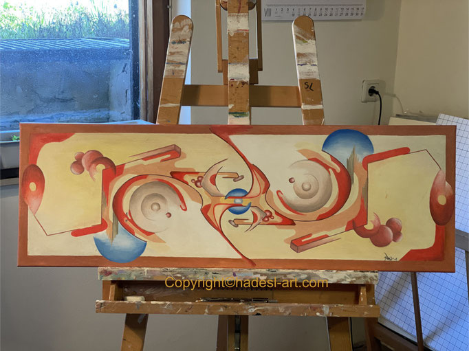 "Allerart"...Ölfarbe auf Leinwand 2021 (30 cm x 90 cm) verkauft