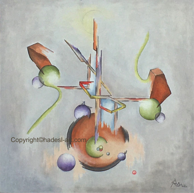  "Zeitmaschine"...Öl auf Leinwand 2020 (40x40 cm) verkauft 