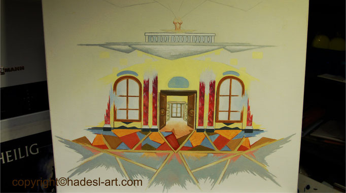 "Schloss Belvedere"....Öl auf Holz 2016  (50 cm x 60 cm)