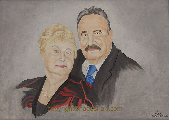 "Meine Eltern"...Öl auf Holz 2019  (56 cm x 77 cm)  verkauft