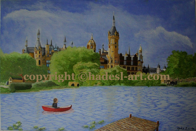 "Schweriner Schloss"...Öl auf Leinwand 2010  (50 cm x 70 cm)