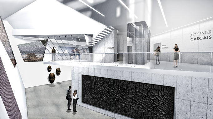 SCAPE3D_Site Art Center: render vista interna