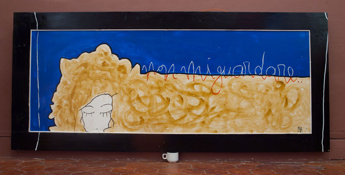 STUDIO DI DONNA TIMIDA SU QUADRO.
