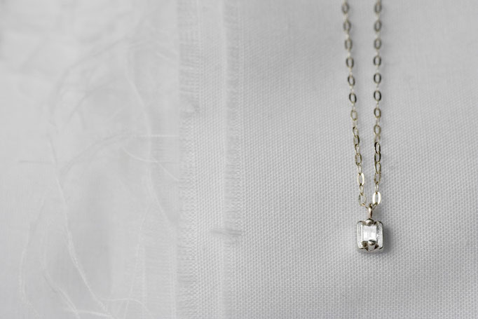 square Dia necklace No:19-19-P 素材 K10 x ダイヤモンド