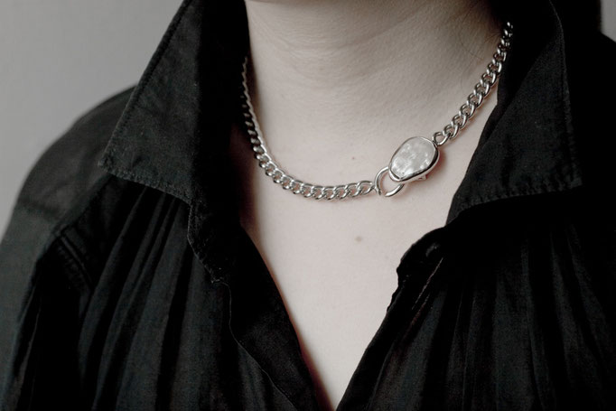 keshi pearl necklace No:21-2-N 素材 SV925 x ケシパール 40cm