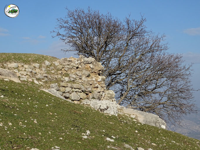 Restos Medievales en el cima de la Mocha (La Iruela). La Mocha conserva una serie de restos de muros y cimientos pertenecientes a una construcción militar de época bajomedieval (siglos XIV y XV)