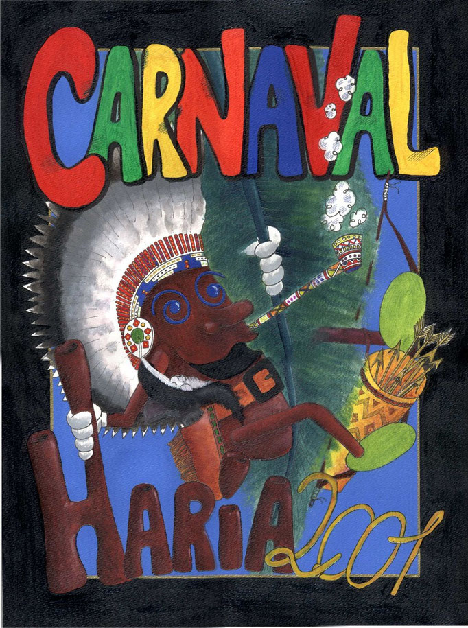 2001 CARTEL  Participante Concurso Carnaval HARIA