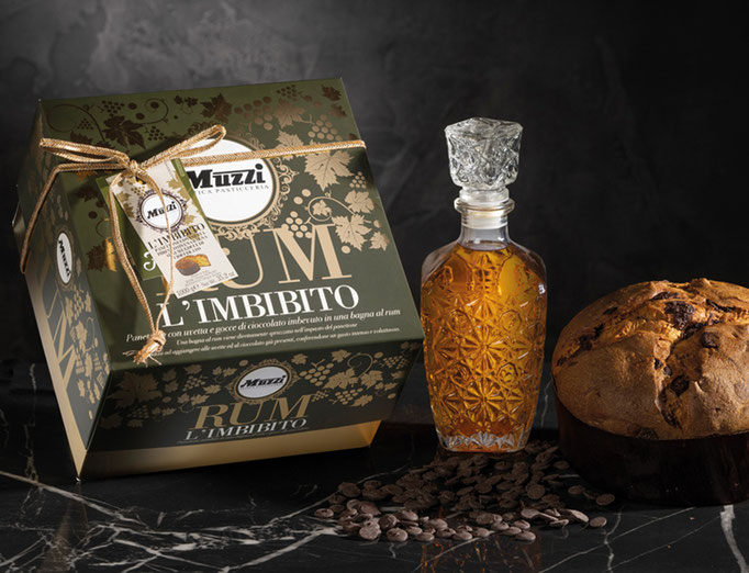 Panettone rum & chocolate in decorative box 1kg