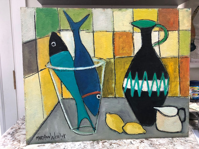 Two Fish in a Bowl / 16x20